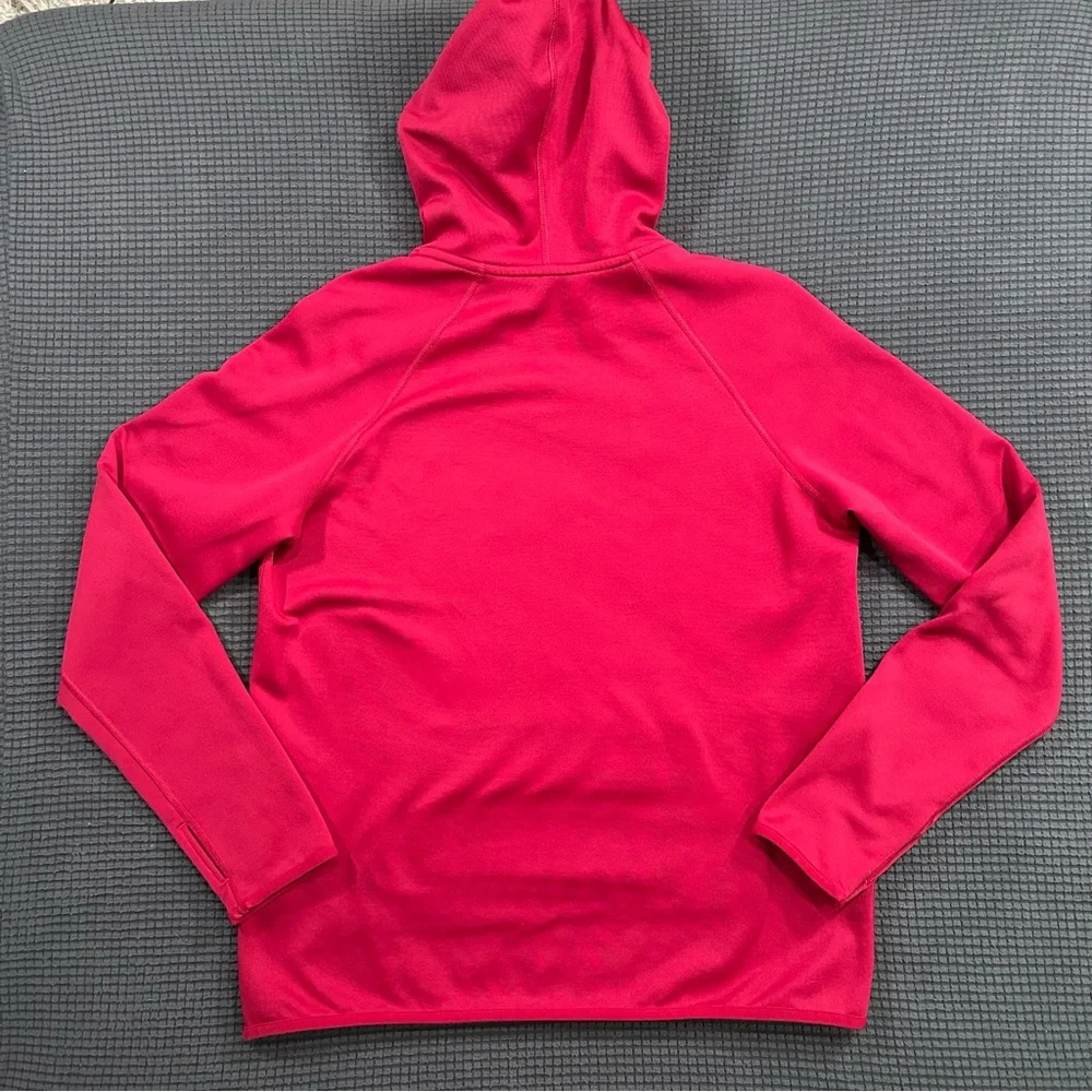 Nike Dri Fit Hoodie Mens Medium Red Swoosh Pullover Athletic Sweatshirt